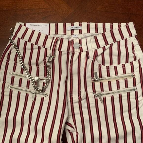 We wore what rocker stripe low rise jeans size 24, NWT - Picture 3 of 6